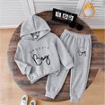 thumbnail image 2 of Gibobby Toddler Baby Boy Clothes Fall Winter Outfit,Baby Boys Outfit 2PCS Thermal Set Thickened Autumn And Winter Home Wear Boy Clothing(3-4 Years,Grey), 2 of 5