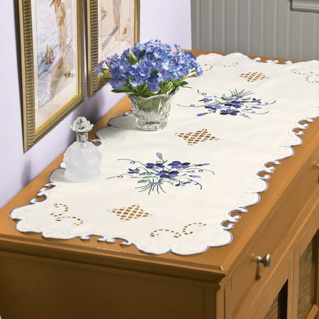 Collections Etc Lace Violet Dresser Scarf Table Runner Walmart Com