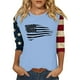 thumbnail image 5 of Camisetas de Manga Corta para las Mujeres Día de la Independencia Patriótica Impresa 3/4 Manga Cuello Redondo, Camiseta Casual para Diarios Y Festivales, 5 of 5