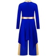 thumbnail image 4 of Moggemol Robe de Danse à Manches Longues pour Filles, Tunique de Danse Lyrique et Pantalon Grand Bleu 14, 4 of 6