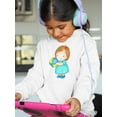 thumbnail image 2 of Girl Holding A Ball Hoodie Juniors -Image by Shutterstock,  Medium, 2 of 4