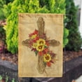 thumbnail image 3 of America Forever Fall Cross Garden Flag 12.5 x 18 inch Sunflower Wreath Double Sided Religious Cross Fall for Jesus Autumn Thanksgiving Holiday Farmhouse Seasonal Yard Outdoor Decoration, 3 of 5