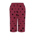 thumbnail image 4 of Tittly Cotton Shorts Lounge Shorts Women Women's Fashion Printed Pocket Casual Shorts Flowy Shorts for Women Shorts for Women Red 4XL, 4 of 5