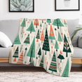 thumbnail image 5 of Midcentury Modern Christmas Trees Blanket Hello Winter Holiday Throw Blanket 30"x40" Soft Cozy Microfiber Throw Blanket for Couch Bed Sofa for Adults and Children Microfiber Holiday Blanket, 5 of 6