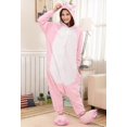 thumbnail image 3 of Animal Onesie Women Flannel Pajamas Set Adult Unisex Men Halloween Pig Cosplay Costume Couple, 3 of 5