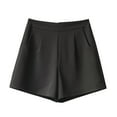 thumbnail image 2 of Gspmoly Short pour Femmes, Short d'Été Mince à Drapé Ample Uni pour Femmes, Short de Randonnée pour Femmes, Liquidation, Noir G, 2 of 8