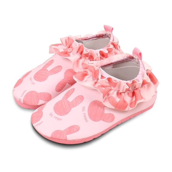 Djtdsds Girls Water Shoes for Beach Swimming Barefoot with Hook Loop Closure Outdoor Sports Walking Size:1.5-2 Years