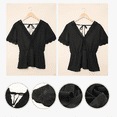 thumbnail image 4 of Joefnel Women's Peplum Blouses Babydoll Shirts Summer Blouses Ruffle Tops for Women Peplum Top, 4 of 5