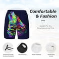 thumbnail image 3 of Rocae Howling Wolf for Men's Swim Trunks Quick Dry With Two Side Pockets and One Lined Patch PocketMedium, 3 of 9