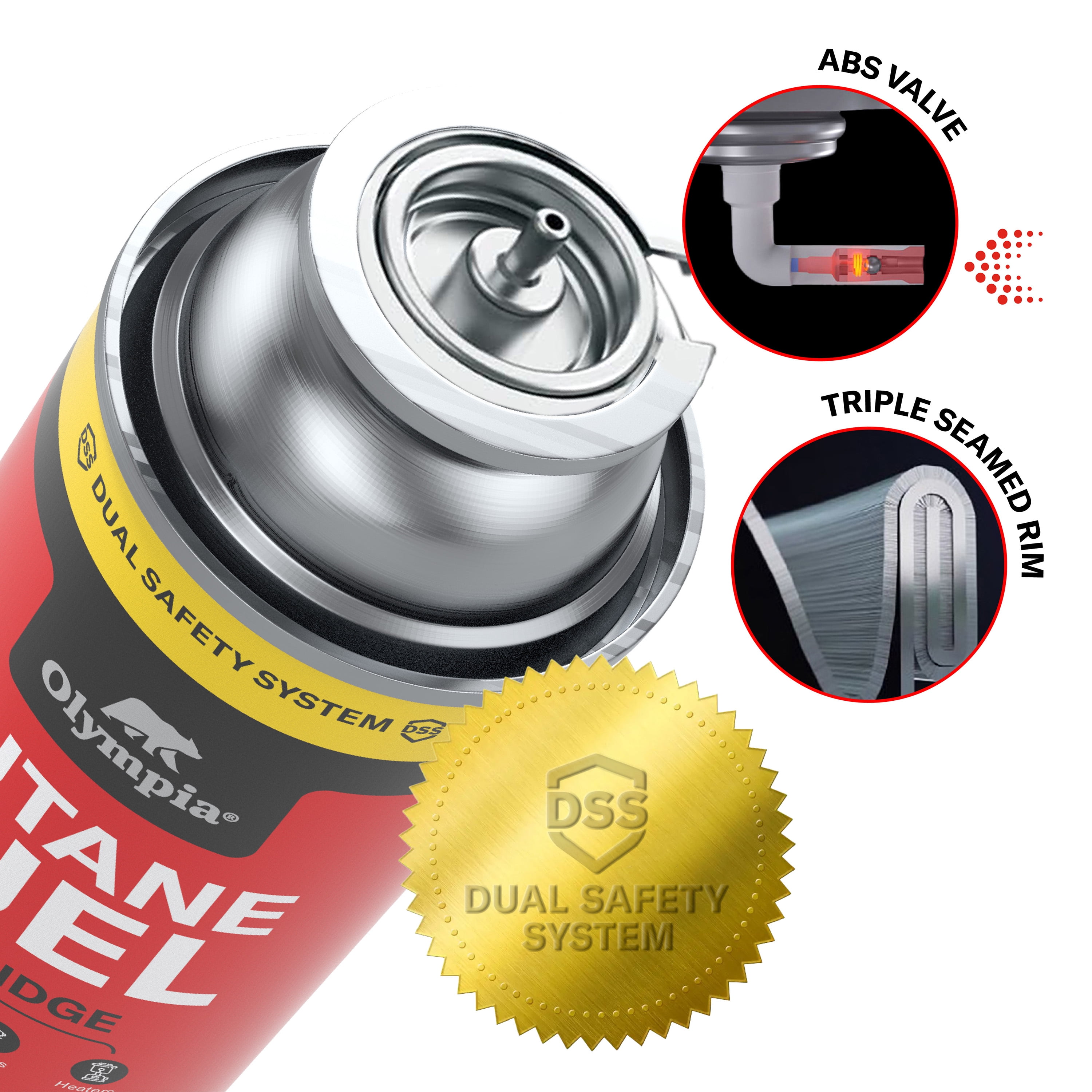 Olympia Brand Butane Gas Cartridge – 8oz (227g) - for Stoves & Portable Appliances. 1 Canister.
