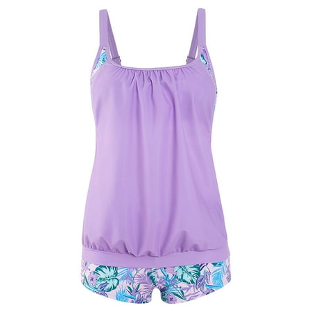Divhosrg High Waisted Swimsuits for Women  Bikini Sets for Women Cheeky  Bathing Suit for Women Tops  Women Swimsuits Tummy Control  Purple Swimsuits for Women 2024 S