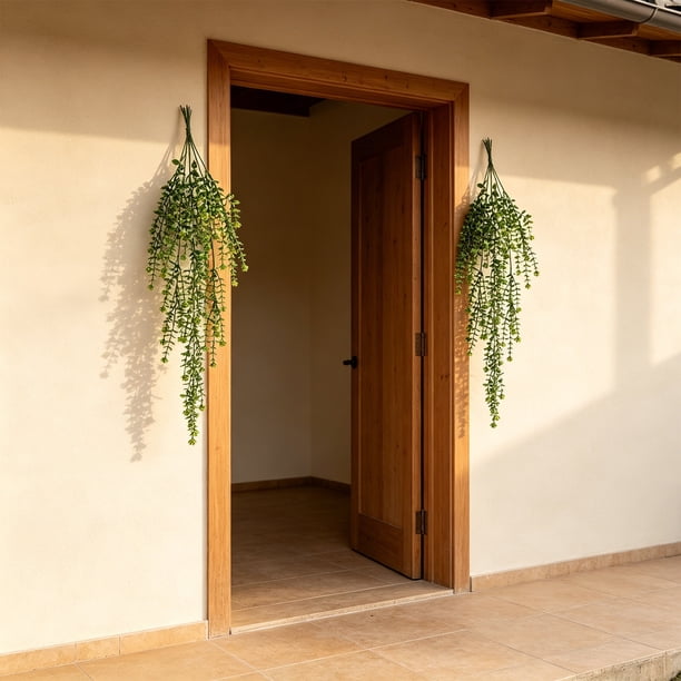 Juego de flores colgantes artificiales con lirios de plástico coloridos para bodas, eventos y decoración del hogar, incluye 2 piezas.