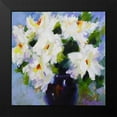 thumbnail image 2 of Gatens, Pamela 12x12 Black Modern Framed Museum Art Print Titled - White Peony Bouquet, 2 of 5
