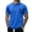A Blue, variant on Men T Shirt Men Starry Sky Letter Print Graphic T Shirt Short Sleeve Casual Summer Top Breathable Blend Shirt Sky Blue L