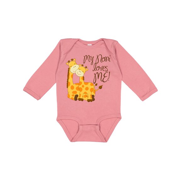 Inktastic My Noni Loves Me Boys or Girls Long Sleeve Baby Bodysuit