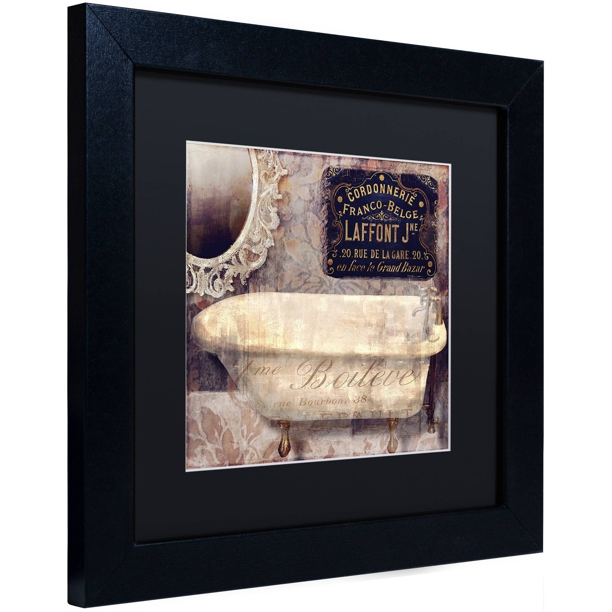 Trademark Fine Art "Le Bain Paris I" Canvas Art by Color Bakery Black Matte, Black Frame