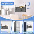 thumbnail image 3 of Magnetic File Holder 3 Pockets File Folder Organizer, Office Hanging Magazine Rack for Refrigerator, White Board, 3 of 6