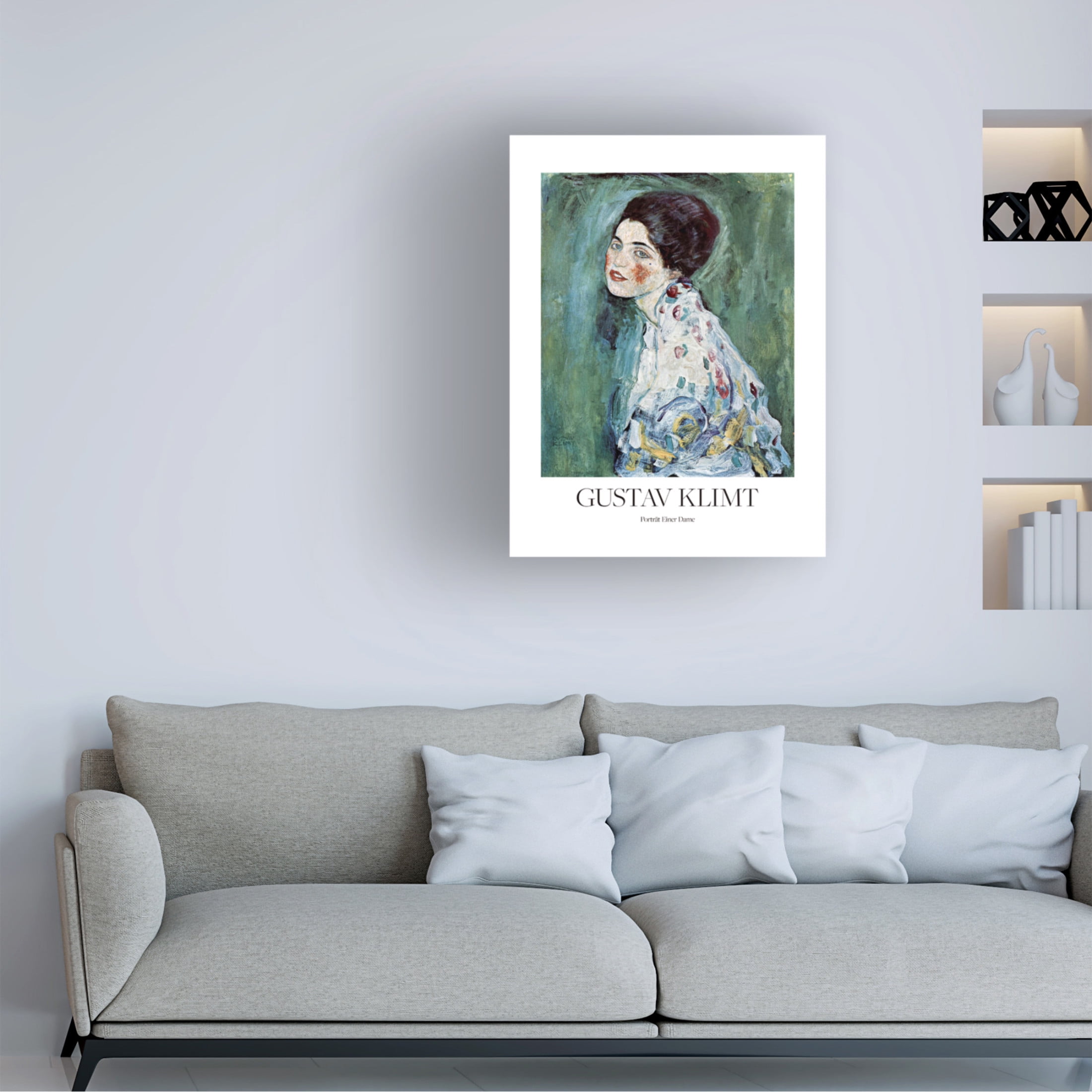 Canvas Wall Art - Pictufy  'Portract Einer Dame 1916A1917 Poster' Wall Art for Living Room, Bedroom, or Office D?cor by Trademark Fine Art - 14 x 19 Inches