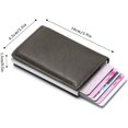 thumbnail image 2 of ORUYROP Credit Card Holder RFID Blocking Slim Wallet PU Leather Aluminum Automatic Pop-up Card Case Security Travel Wallet, 2 of 4