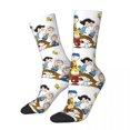 thumbnail image 3 of Calcetines deportivos divertidos con dibujos animados de Snoopy y Peanuts, calcetines deportivos cómodos de tubo medio de Charlie Brown, suaves para mujeres y hombres, idea de regalo de cumpleaños, 3 of 5