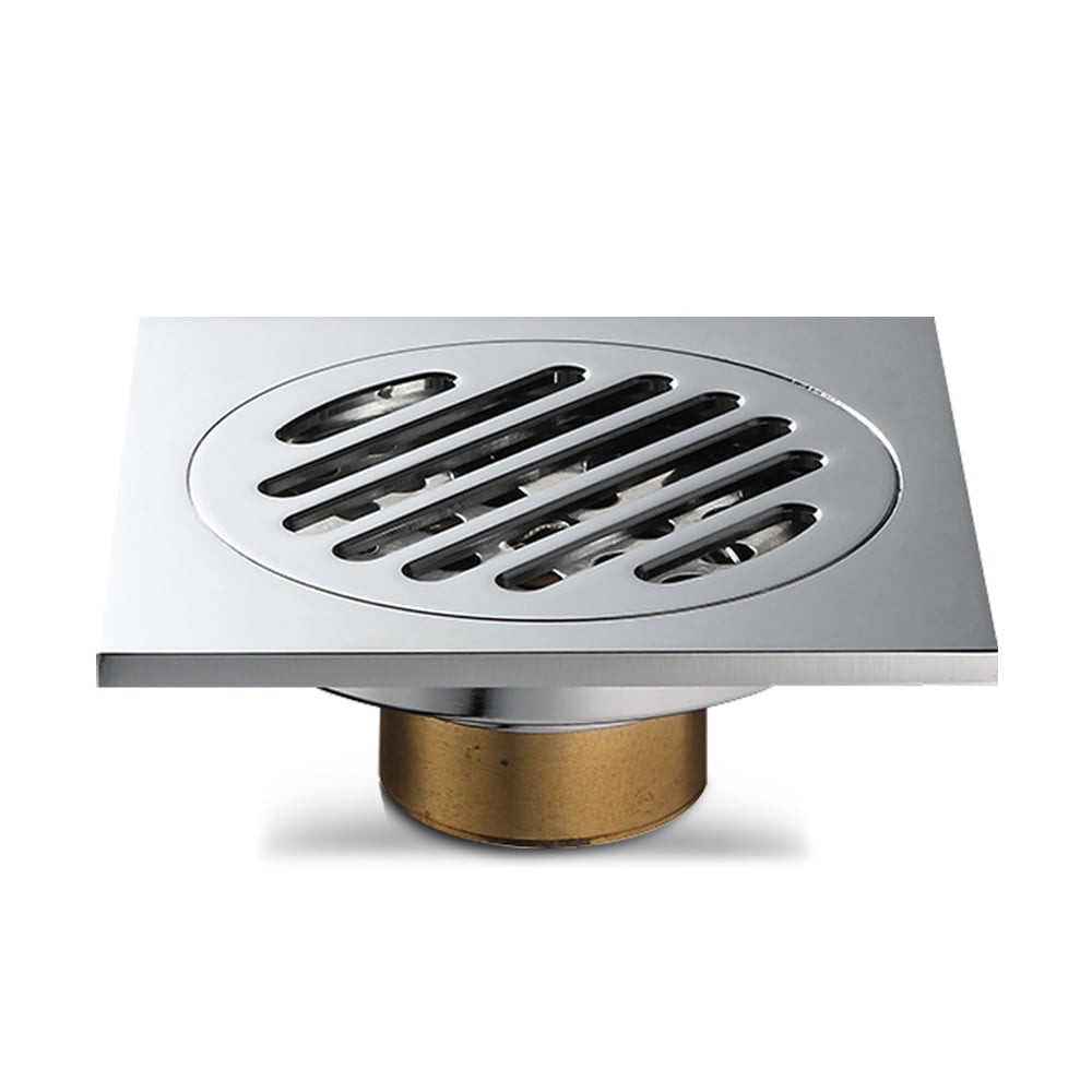 Stainless Steel Floor Drain Anti Odor Anti Clogging Shower Floor Drain Multipurpose Drainage Systems with Hair Strainer for Corner,50 Pipe Diameter SHUGUANG Shower Drain with Removable Cover