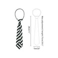 thumbnail image 2 of CORBATA CORTA ELÁSTICA PREATADA UNISEX INSPIRAR CHIC CON PATRÓN COLORIDO Y LINDO PARA UNIFORMES ESCOLARES A RAYAS NEGRAS Y BLANCAS TAMAÑO ÚNICO, 2 of 5