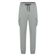 thumbnail image 2 of Cargo Jogger Sweatpants for Men Drawstring Elastic Waist Joggers Workout Pants for Tall Men Athletic Pants with 4 Pockets, Gray, M, 2 of 5
