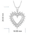 thumbnail image 2 of Natalia Drake 1/10 Cttw Diamond Heart Necklace for Women in Rhodium Plated Sterling Silver, 2 of 7