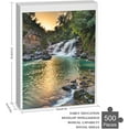 thumbnail image 3 of 500 Piece Mountains Waterfall Water Flow Creek Stream Landscape Jigsaw Puzzle for Adults - Every Piece is Unique, Family Activities Games, 500 Piece Finished Size is 21.7"x16.1", 3 of 8