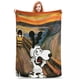 thumbnail image 4 of Mantas de franela con diseño artístico de Peanuts, Charlie Brown, Scream, Snoopy, súper cálidas, para decoración del hogar de niños y niñas, colcha de moda, 4 of 5