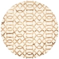 thumbnail image 2 of Safavieh Dip Dye Anglia Distressed Wool Area Rug, Ivory/Camel, 7' x 7' Round, 2 of 7