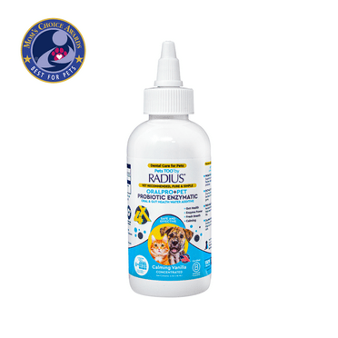 RADIUS Dental Care Water Additive, Clean and Protect Teeth, 4 oz Recycled Bottle, for Dogs and Cats