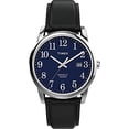 thumbnail image 2 of Reloj Timex Easy Reader 38mm Hombre Caja Plateada Esfera Azul Correa de Piel Negra Timex, 2 of 2