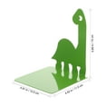 thumbnail image 2 of 1 Pair Metal Dinosaur Shaped Bookends Book Support Stand Desk Book Organizer, 2 of 9