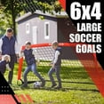 thumbnail image 5 of RUNBOW 6x4 ft Portable Kids Soccer Goal for Backyard Practice Soccer Net with Carry Bag, 5 of 7