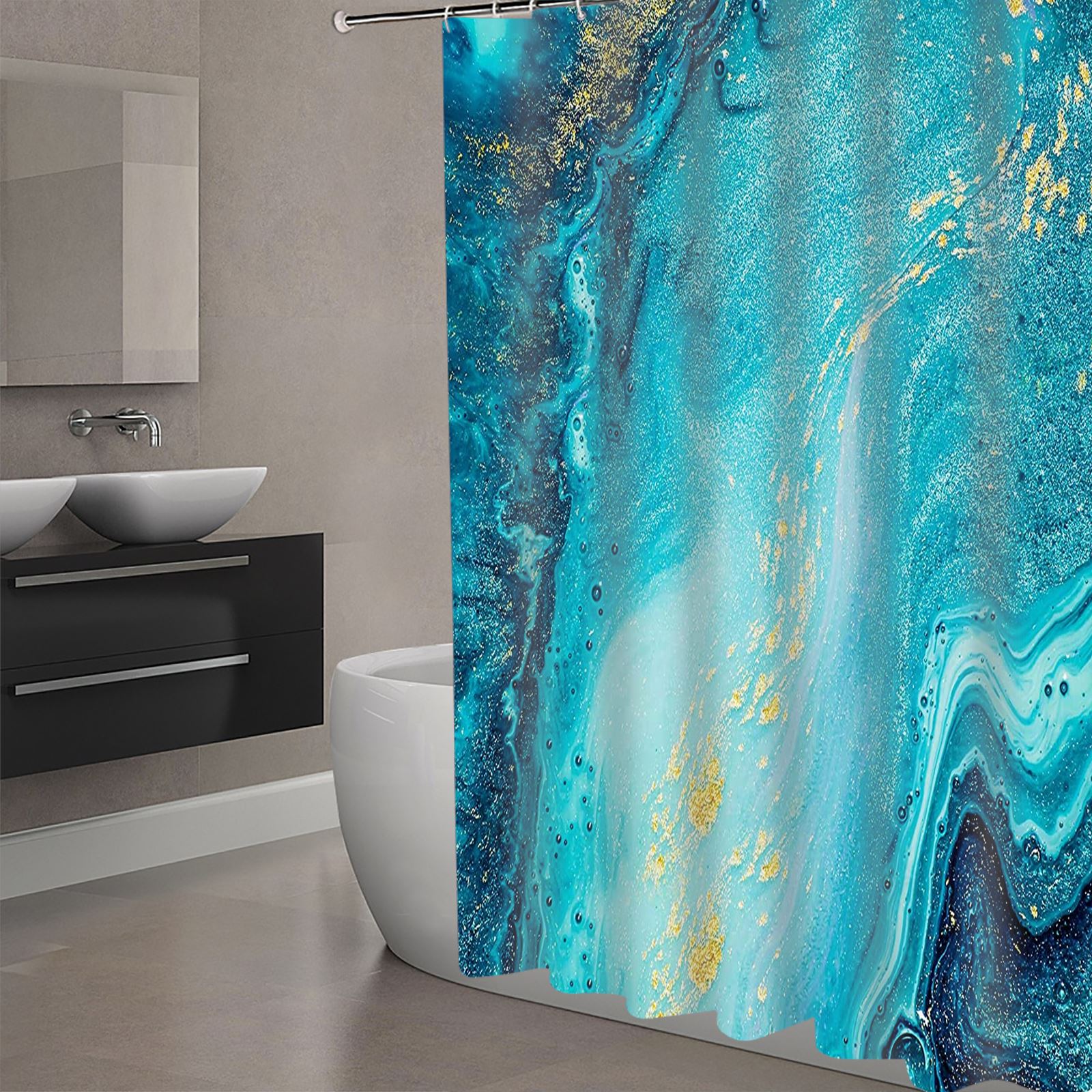 Riyidecor Marble Shower Curtain for Bathroom Art Decor 72Wx72H Inch Ab –  riyidecor