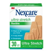 Nexcare Ultra Stretch Flexible Bandages, Assorted Sizes, 30 Count