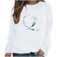thumbnail image 3 of Pompotops Hiver Femmes Décontracté Manches Longues Hauts Dames Imprimé Chandail en Molleton Blouse Tee Chandail Liquidation, 3 of 4