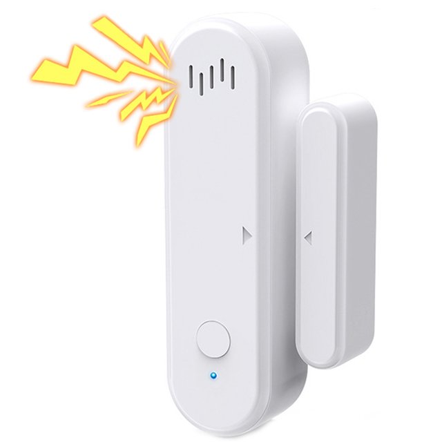 Pour Tuya pour WiFi Intelligent Antivol Rappel d'Alarme Télécommande Porte Capteur Magnétique