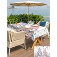 thumbnail image 4 of Outdoor Tablecloth with Umbrella Hole and Zipper, Gnomes Easter Rectangle Table Cloth 54x80 Inch Waterproof Tablecloth, Colorful Spring Floral Weeping Eggs Picnic Table Cover for Patio Camping, 4 of 7