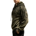 thumbnail image 1 of MAWCLOS Mens Pullover Camouflage Sweatshirt Drawstring Hoodies Fleece Fall Long Sleeve Hooded Tops Army Green S, 1 of 6