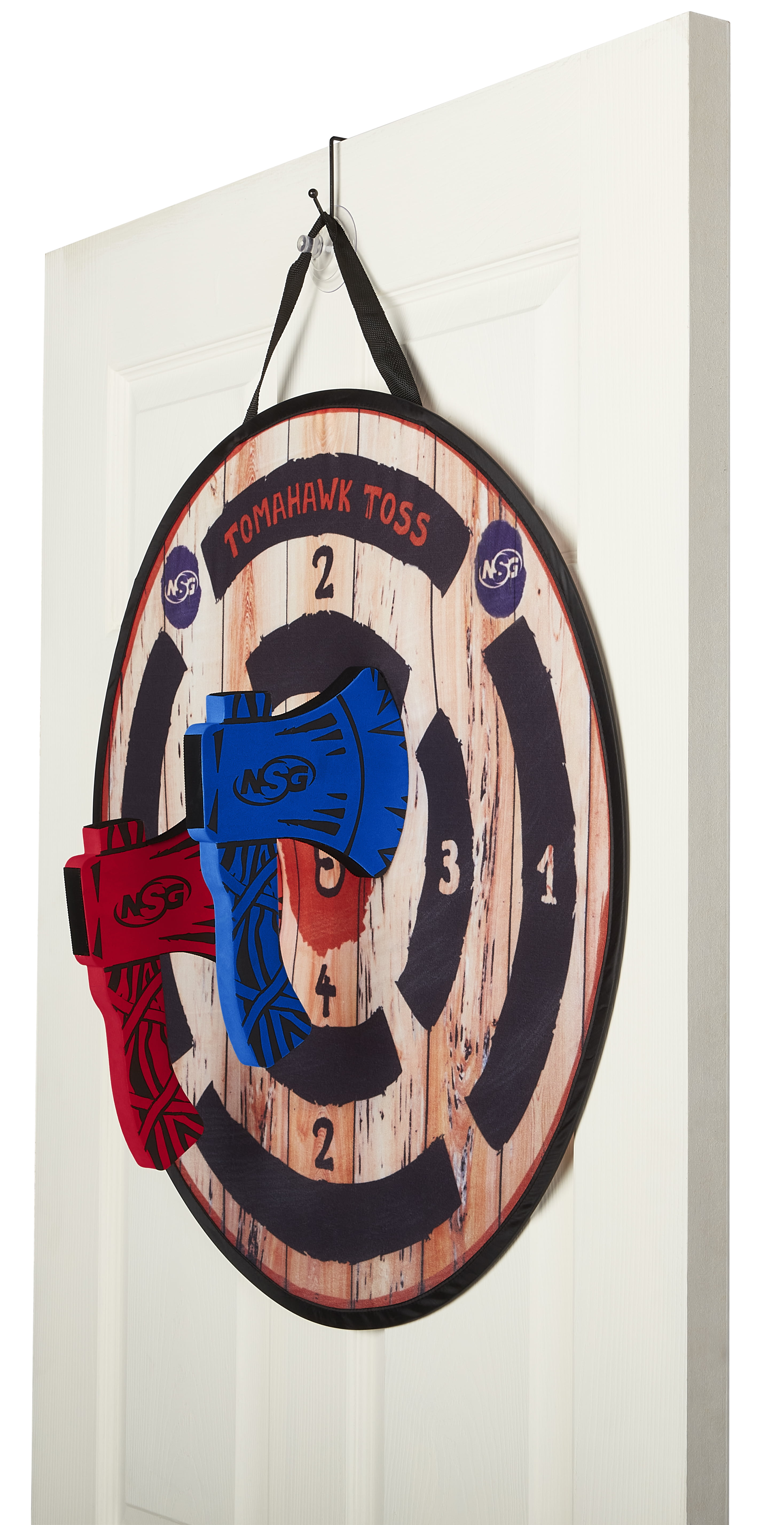 NSG Tomahawk Toss Axe Throwing Set for Kids - Two Lightweight Velcro  Wrapped Foam Axes with Large Easy Stick Target - Ages 3+ - Walmart.com
