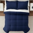 thumbnail image 4 of Serta Simply 3-Piece Clean Antimicrobial Navy Blue Comforter Set, King, 4 of 11