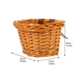 thumbnail image 2 of WRITWAA 1Pack Bike Basket Kids Front Wicker Light Brown Handmade Storage For Outdoor Use, 2 of 5