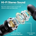 thumbnail image 4 of Auriculares Bluetooth Auriculares Inalámbricos Reproducción de 80 Horas Auriculares Impermeables IPX7 Auriculares Estéreo para Graves con Ganchos para las Orejas Pantalla de Batería LED con Micrófono para Deportes/entrenamiento/gimnasio, 4 of 7