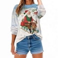 thumbnail image 5 of Women's Ugly Christmas Sweatshirt Funny Xmas Tree Graphic Long Sleeve Round Neck Loose Holiday Pullover Shirt, 5 of 6