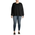 thumbnail image 3 of Terra & Sky Womens Plus Size Fleece Athleisure Sweatshirt 2-Pack, 3 of 6