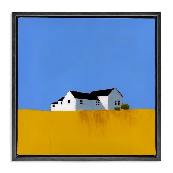 Stupell Industries Rural Field Of Gold Black Framed Floater Canvas Wall Art design by Ruth LaGue, 18 x 18