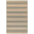 thumbnail image 1 of Trans-Ocean Imports RVI69764004 6 ft. 6 in. x 9 ft. 3 in. Liora Manne Riviera Stripe Indoor & Outdoor Rug Wilton Woven Rectangular Rug - Aqua, 1 of 1