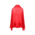 thumbnail image 5 of AHMOMEI Elegant Pleated Chiffon Shawl, Lightweight Shoulder Wrap Scarf for Evening Dresses, Weddings & Formal Events (Red), 5 of 7